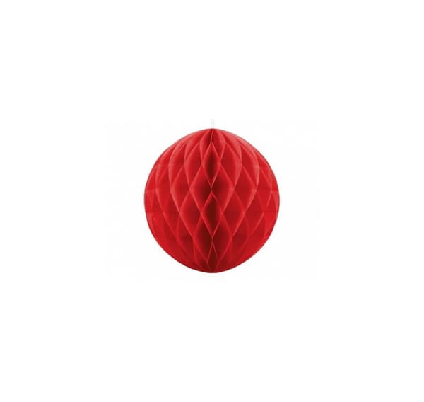 Paperikoristeet 'Hunajakennopallo punainen' 40cm 1kpl
