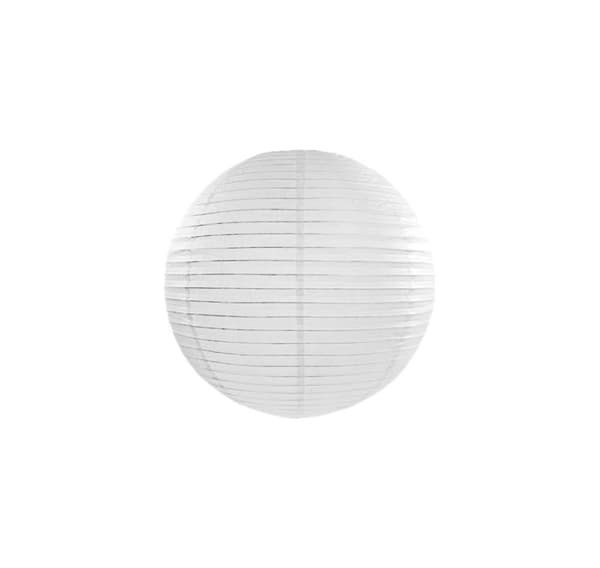 Papirdekor 'Lantern white' 25 cm 1stk