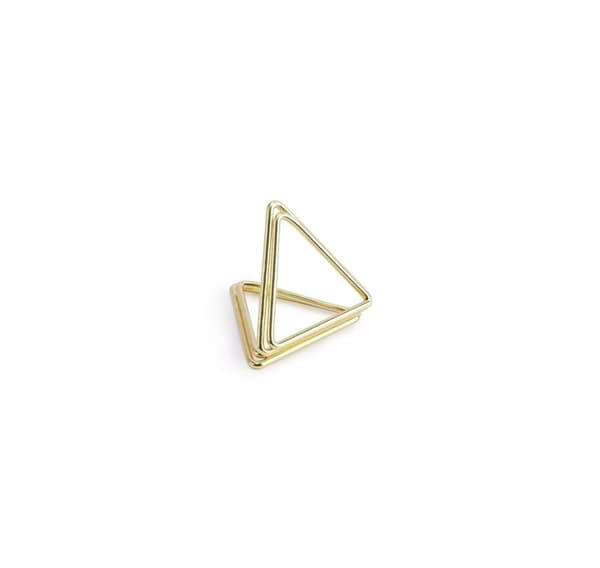 Navnekortholder Trekanter guld 2,3 cm, 10 stk
