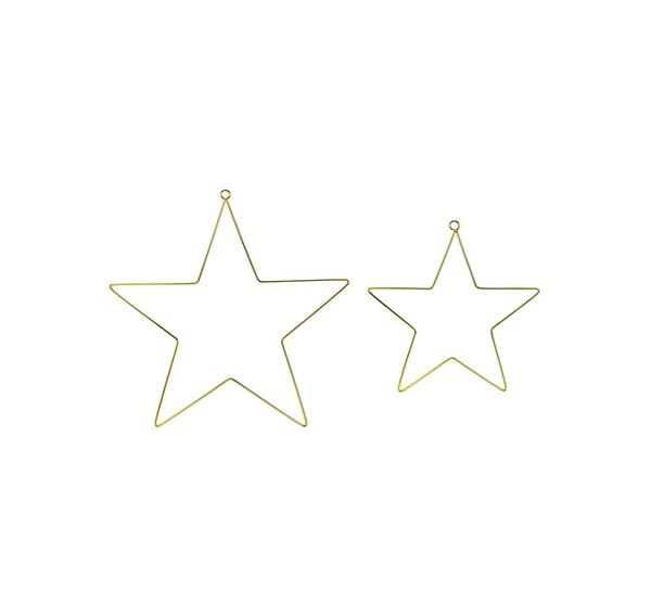 Dekorstjerner, metall, 2 stk