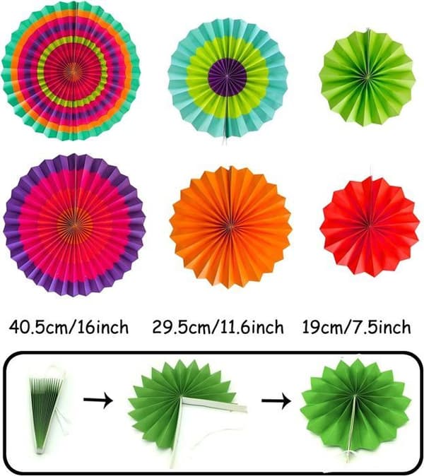 Festdekorationstillbehör 20st flerfärgat papper Pom Pom Blommor Födelsedagsfestdekoration