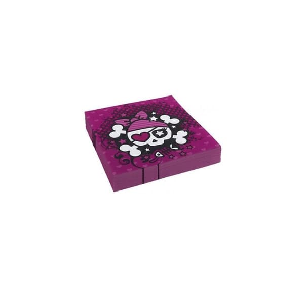 Servetter 'Pink Pirate', 20 st i en förpackning