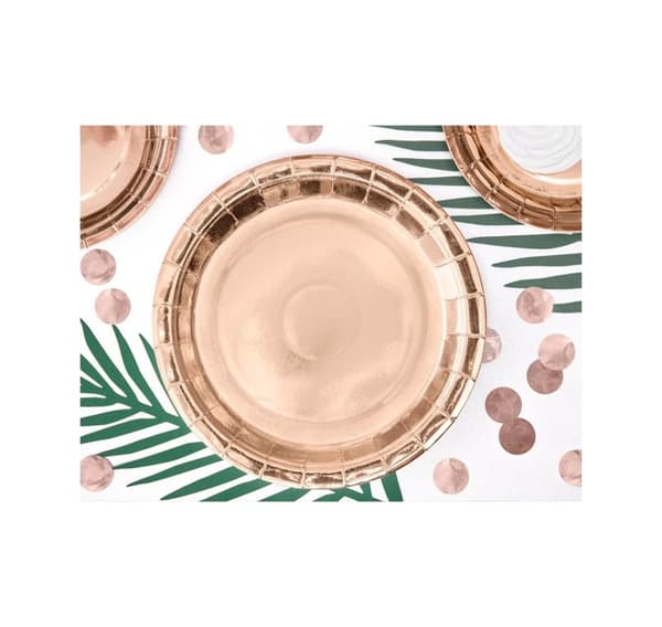 Lautas 23 cm Rose Gold, 6 kpl