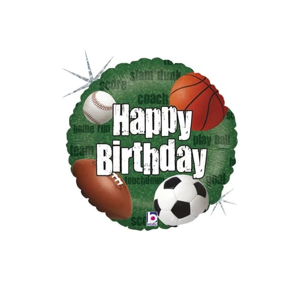 Sportsbolde Fødselsdagsballon