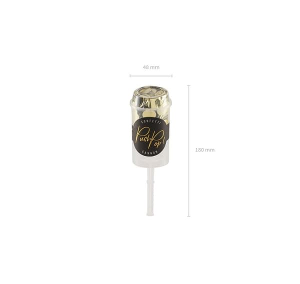 Konfetti guld push pop
