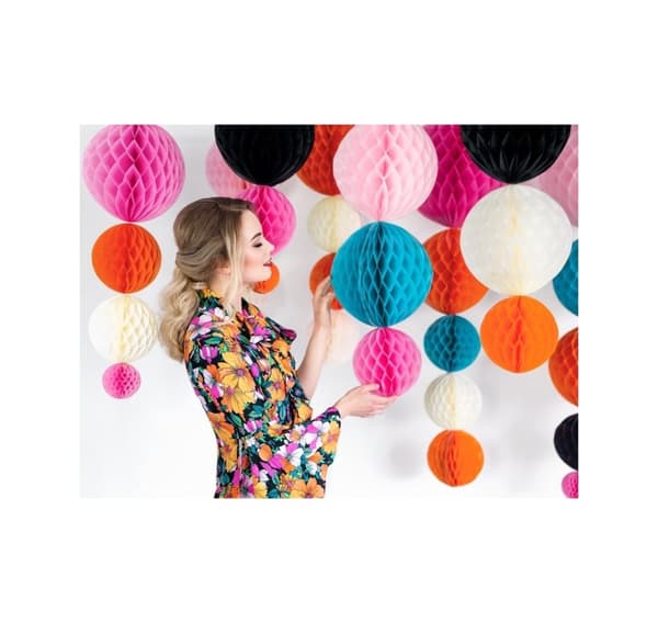 Pappersdekoration 'Honeycomb ball black' 30cm 1st