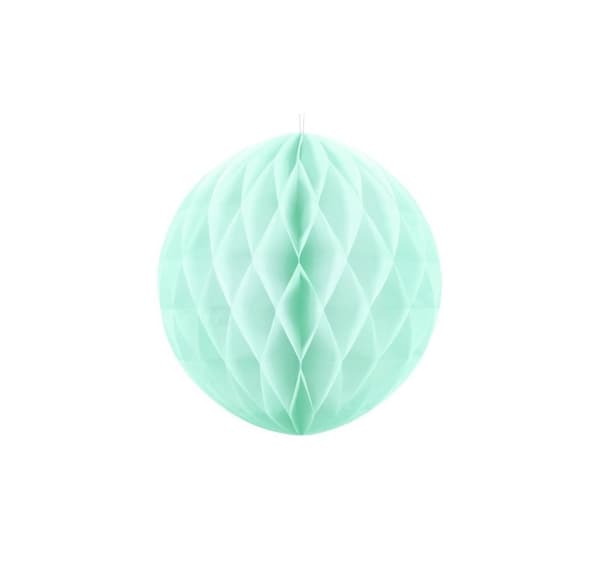 Paperinen koriste 'Hunajakenno pallo light mint' 30cm 1kpl