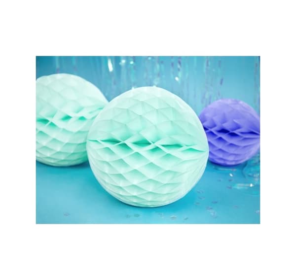 Paperinen koriste 'Hunajakenno pallo light mint' 30cm 1kpl