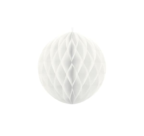 Paperikoristeet 'Hunajakennopallo valkoinen' 30cm 1kpl