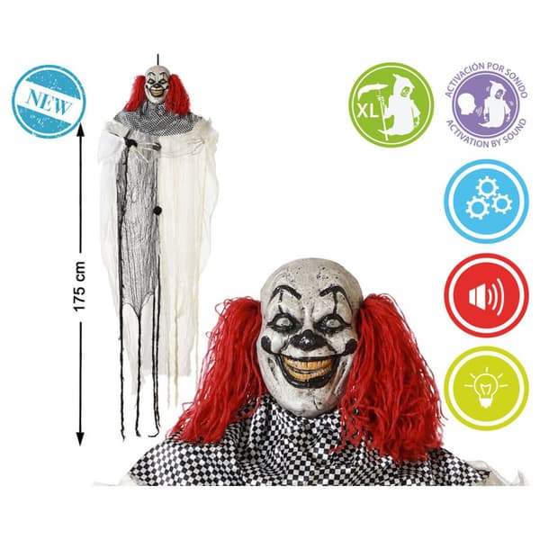 Halloween dekorationer Mande klovn 175 cm