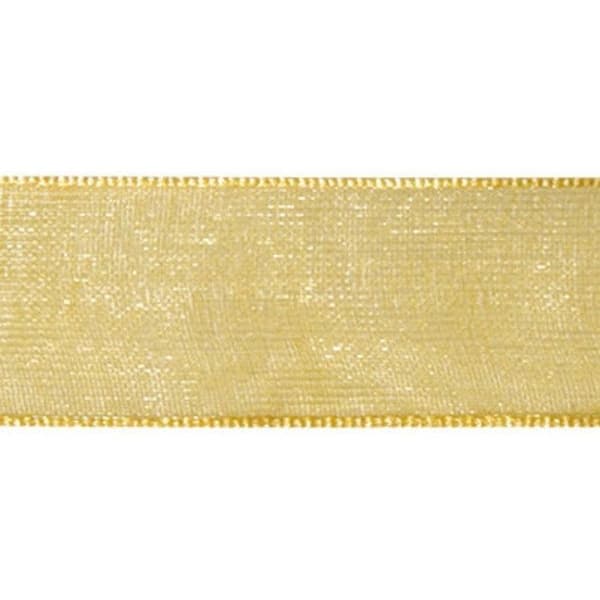 Guld organdieband 7 mm 10 m