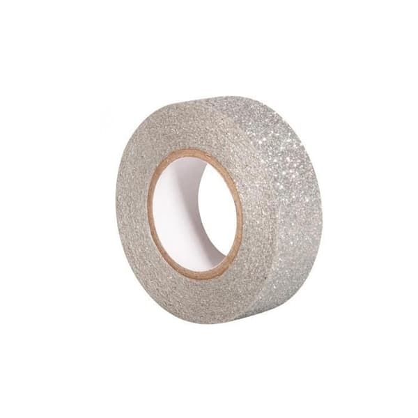 Maskeringstejp - GLITTRANDE SILVER - 15mm x 5m - Klisterpapper - Dekoration - Pyssel