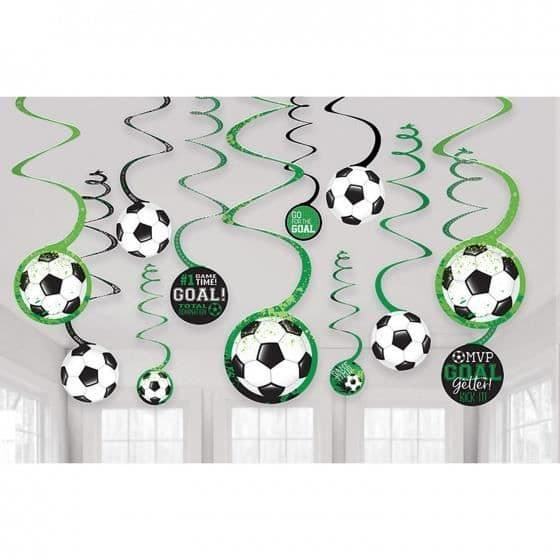 Amscan Swirl Goal Getter festdekoration 12 st
