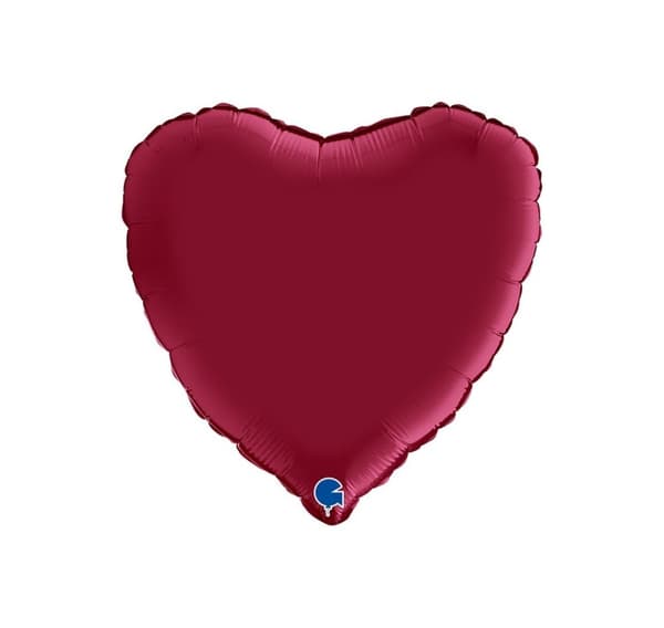 Hjerte satin kirsebær ballon