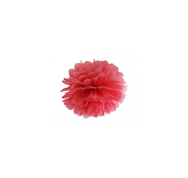 Paperinen koriste 'Fluffy red' 35cm 1kpl