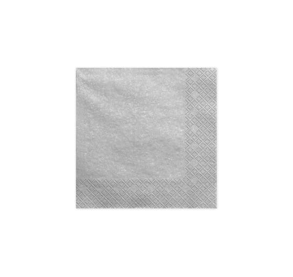 Servietter 'Sølv metallic'