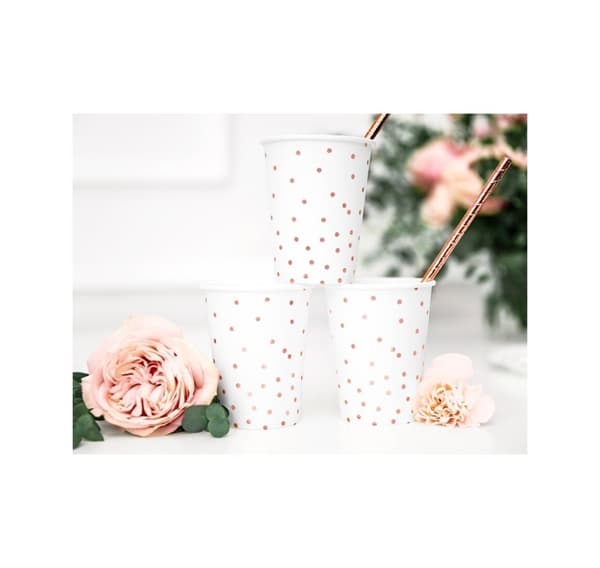 Drikkekop Polka Dots hvid