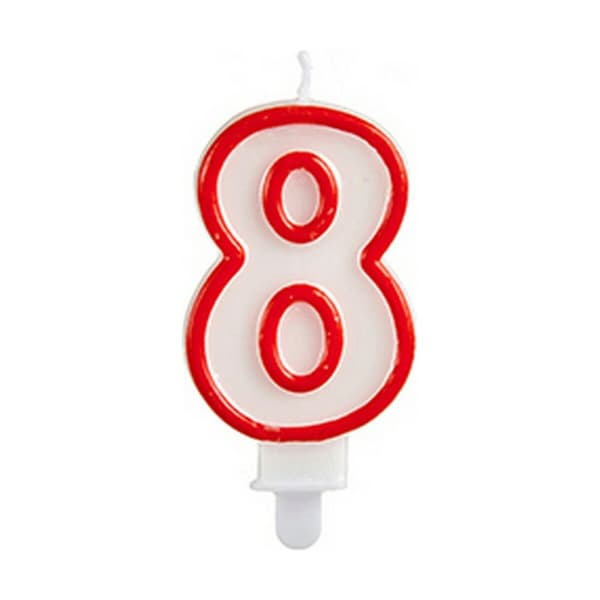 Kynttilä Syntymäpäivä Numerot 8 (12 osaa)