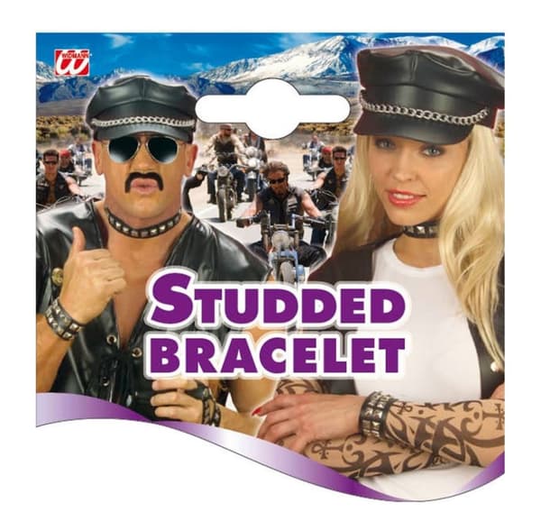 Armbånd med nagler (2 rader)