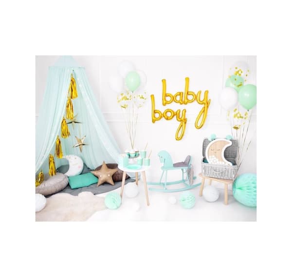 Paper decoration 'Honeycomb ball light mint' 20cm 1pc
