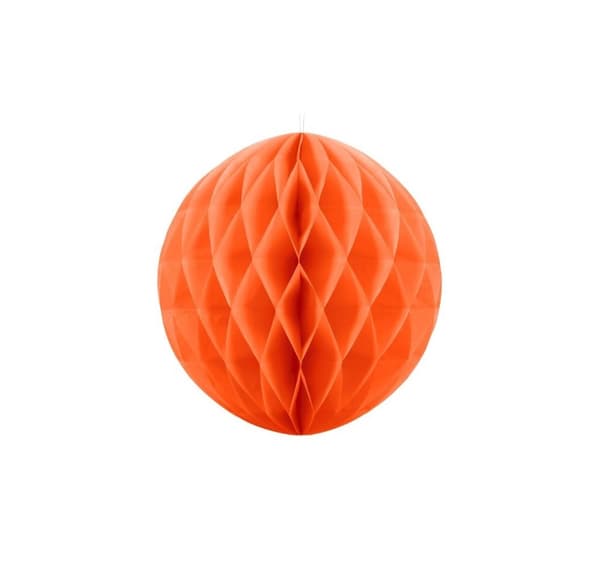 Paperikoristeet 'Hunajakennopallo oranssi' 20cm 1kpl