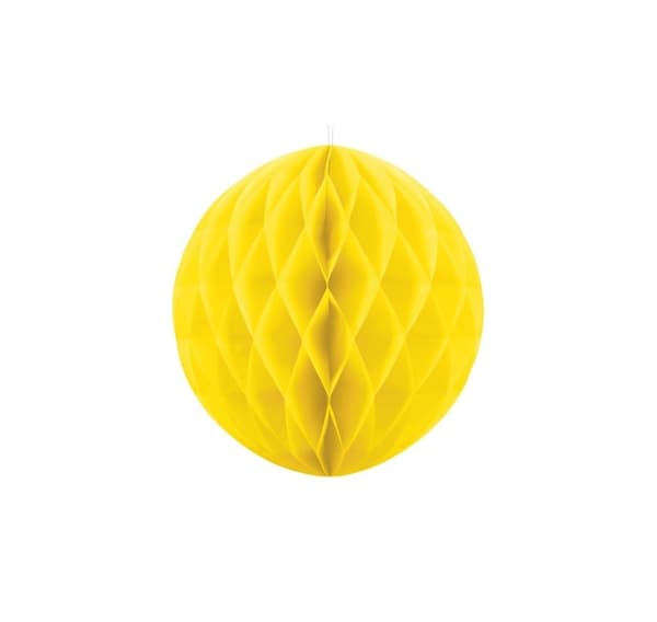 Pappersdekoration 'Honeycomb ball gul' 20cm 1st