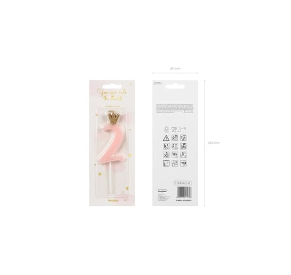 Candle 2, light pink Crown