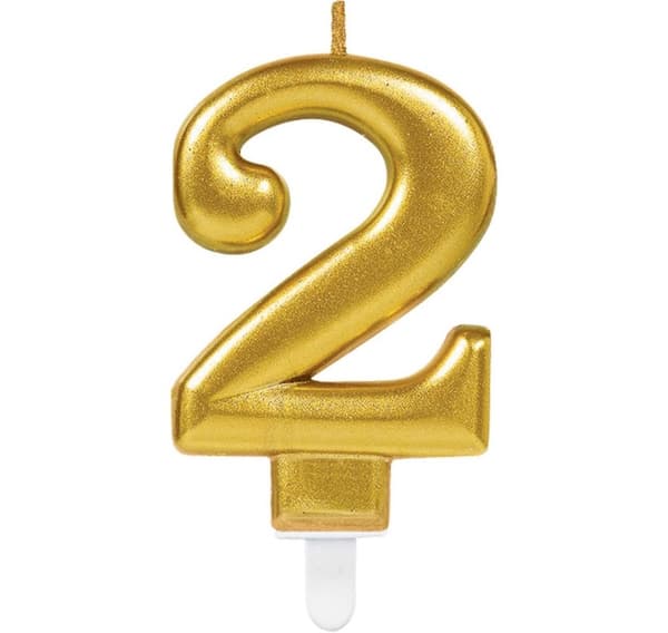 Candle 2 Celebrations gyllene