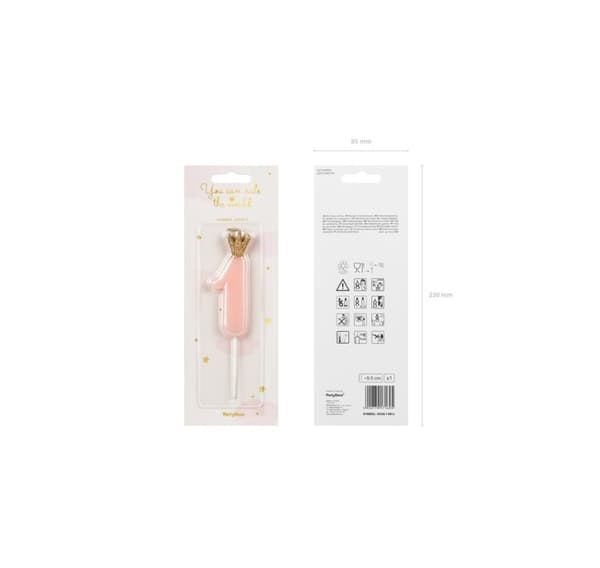 Candle 1, light pink Crown