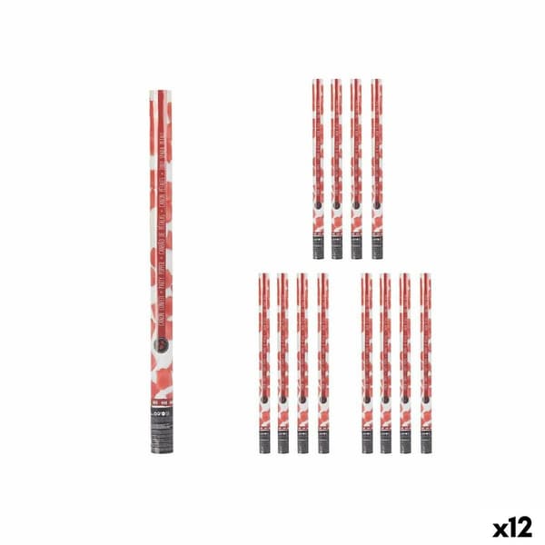Konfetti kanon 9119-80 Rød Papir Pap Plastik 5 x 79 x 5 cm (12 enheder)