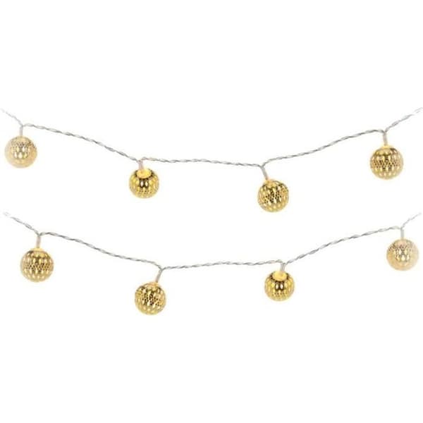 Liten ljus girland 10 LED - Guld
