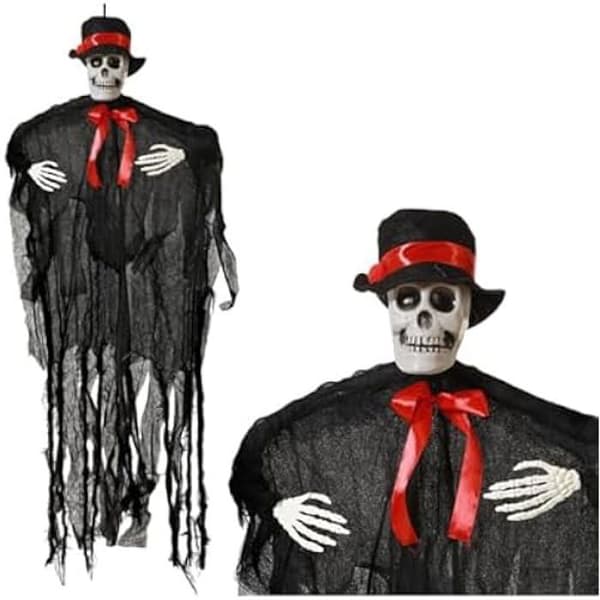 Festdekoration - BigBuy Home - Halloween skelett - 95 x 75 cm - Flerfärgad - Dekorativa föremål