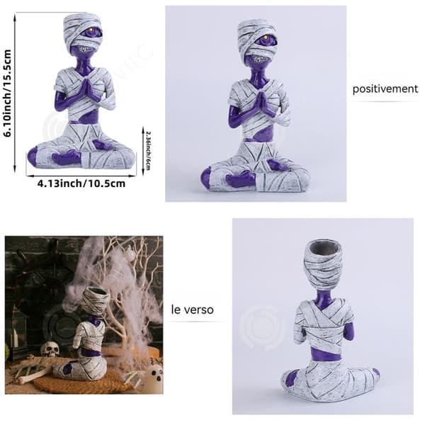 INN Halloween spöke små dekorativa föremål bordsdekorationer festdekoration belysningsföremål skelett yoga figurer
