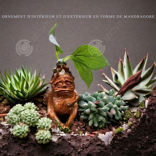 INN Mandrake Uteplatsdekorationer 5 x 6 x 11,5 cm Små dekorativa föremål Bordsdekor Festdekorationer
