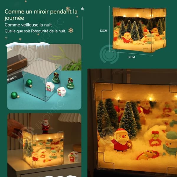 INN Ornament 12x12cm festdekoration bordsdekorationer små prydnadsföremål nattlampa Rubiks kub innehåller olika tillbehör