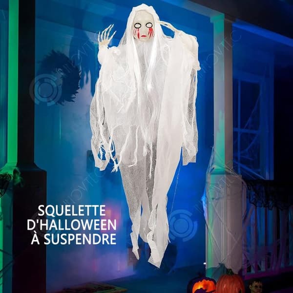 INN Grim Reaper Hängande 100x66cm Skrämmande Spöktjej Halloween Dekoration Spökhängande för Halloween utomhus Yard