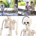 Miniatyrbild 3 av 4: TD® Set med 3 Plast Halloween Skelett - Skrämmande hängande dekoration - Temafest - Halloween Deco Accessoarer i 40 X 10 cm