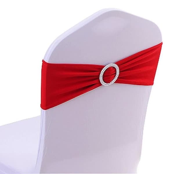 Stolsnören - Röd - 50 PCS - Elastisk Tyg - 15 cm x 35 cm - Återanvändbara