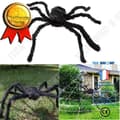 Miniatyrbild 1 av 4: TD® Jättehårig spindeldekoration / Halloween-dekor Svart spindel 150 cm långa plyschröda ögon