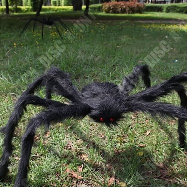 TD® Giant Furry Spindel Dekoration Halloween Skräck Delikat sammet Realistisk Dekoration i naturlig storlek Hem Inomhus Utomhus
