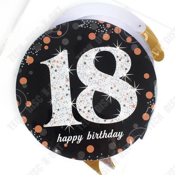 TD® 12 delar 18-års-spiralhängen - Grattis på födelsedagen 18-årsdekoration