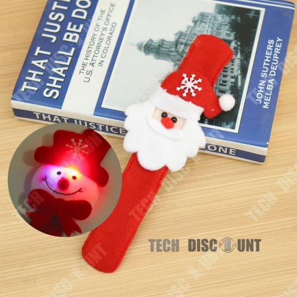 TD® barnarmband Jul snaps leksak snögubbe present fest dekoration färg skönhet ljusstyrka tecknad kall snö