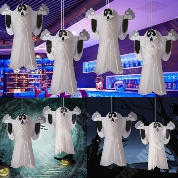 TD® Paper Ghost för Halloween-dekoration - Pappershängande rekvisita - Spökprydnader
