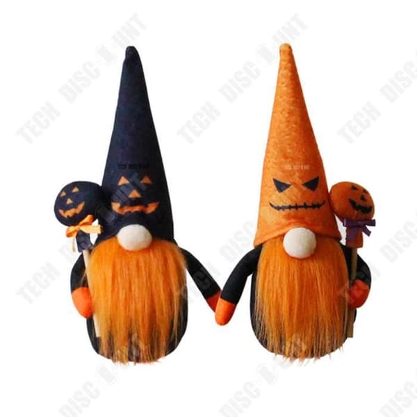 TD® 2 Ansiktslösa pumpadockor, dekorationer för Halloween, dvärgdocka, spökhusdekorationer