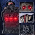 Miniatyrbild 2 av 4: TD® Gravstenornament att lyfta 26*9.5*39cm Ljusdesign Lyftdekoration för gravstenar till Halloween