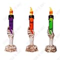 Miniatyrbild 1 av 4: TD® Halloweenljusstake med låga 6.3*21.3cm 3st Skelettljus Skräckaccessoarer Passar för Halloween-dekoration.