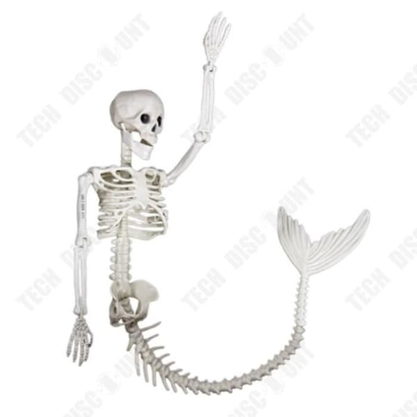 TD® Halloween-prydnad sjöjungfruskelett 80 cm hopfällbar design Skräckscendekoration Lämplig för Halloween-dekoration