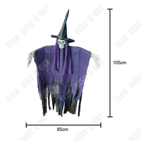 TD® Thriller Ghost Pendant, knepig skräckleksak för Halloween, spökhusdekoration, hängande skelett