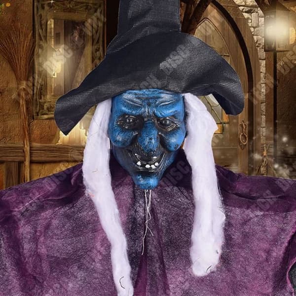 TD® Halloween Witch Hanging Ghost 67*133 cm Sceninställning Ansiktssimulering Lämplig för Halloween-dekoration