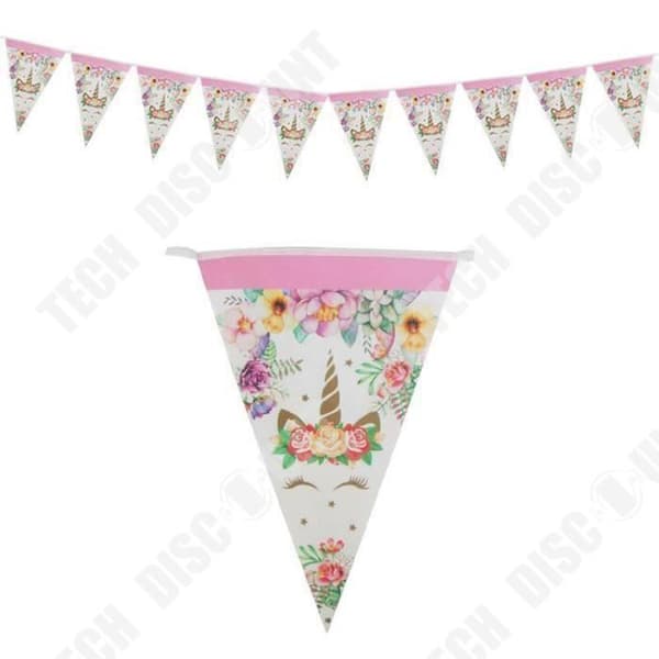 TD® servisset dekoration - Unicorn Birthday Party Supplies för barn - Girl